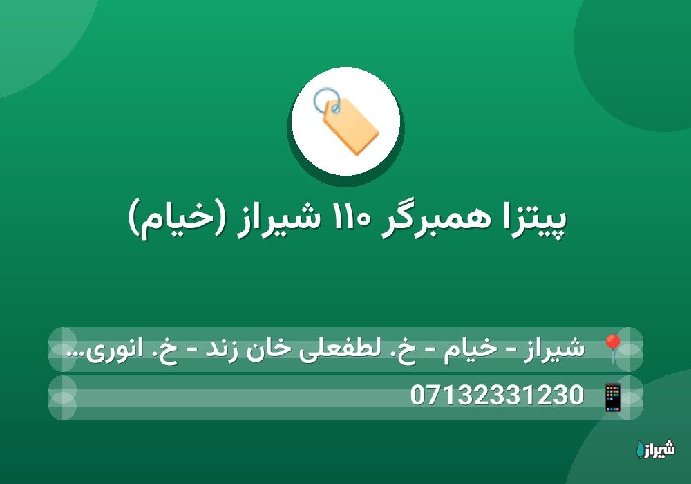 پیتزا همبرگر ۱۱۰ شیراز (خیام)